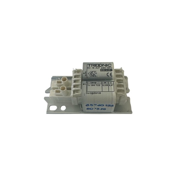 Tridonic Ec 18 a27 230v reattore elettromeccanico 1x18 tcd  80x40x30mm