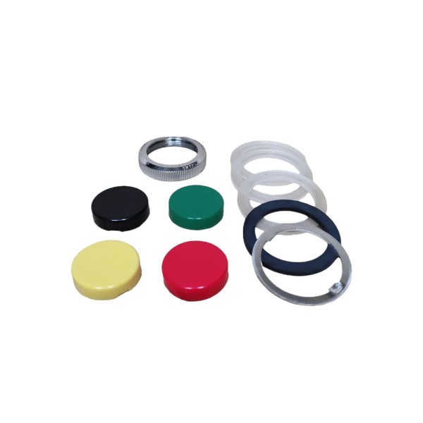 cema 180010 077gsbcn kit ghiera con copritasto colorato n,r,v,g