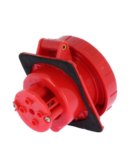 Base fija Gewiss 10ø empotrada estanca 3p t 32a 400v 6h gw62242 bases industriales