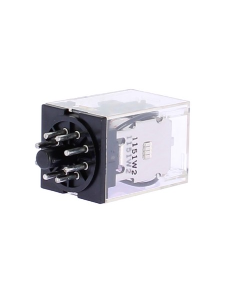 Relais Omron MK2PS48DC 2 SPDT, 10 A 48 V CC, octal avec bouton de test