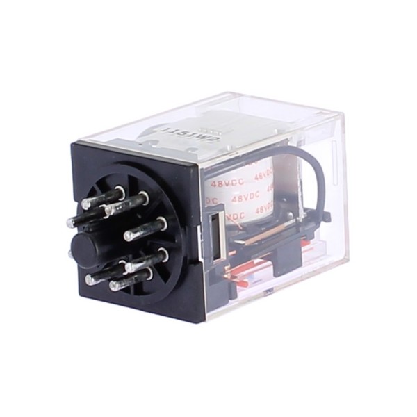 Omron mk2ps48dc rele' 2 spdt, 10a 48vdc, octal   con pulsante di prova