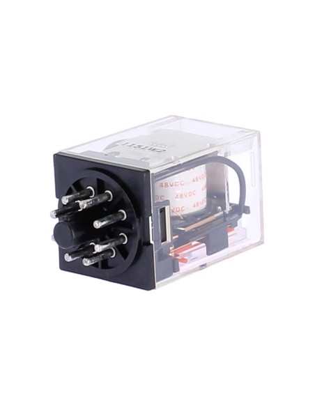 Relais Omron MK2PS48DC 2 SPDT, 10 A 48 V CC, octal avec bouton de test