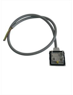 Prise Schneider KBC10CS201 10 A biphasé + N jaune avec câble de 80 cm