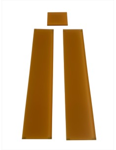 Fontana Arte V5528 Amber Replacement Glass Kit for Timer Lamp 5528AM