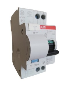 Abb eb 519 6 ds951 interruttore differenziale magnetotermico 1p+n 25a 6ka 0,03a