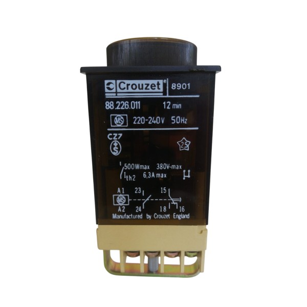 Minuteur Crouzet 88226011, 12 minutes, 220/240 V, 50 Hz