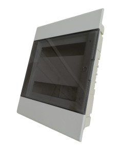 Abb 12064 flush-mounted switchboard with 24-module smoked door
