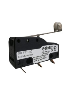 Pizzato mk f11d40 microinterruttore a leva con rotella 5a 250vac ip40