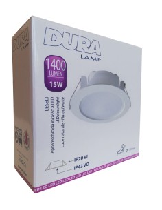 Spot LED encastré Duralamp d41540 Leseli 4 15W 90° 4000K
