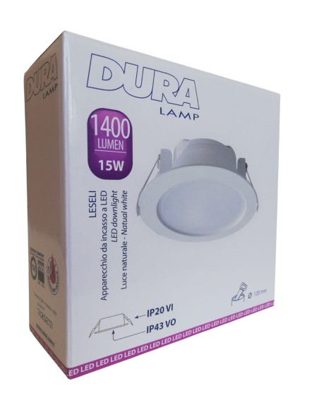 Duralamp d41540 leseli 4 15w 90° 4000k recessed LED spotlight