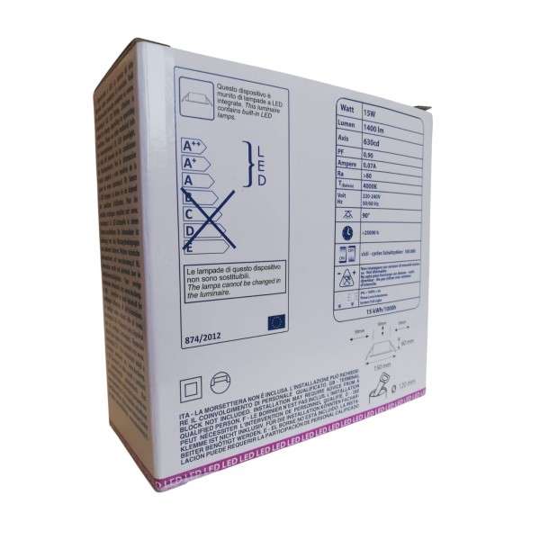 Duralamp d41540 leseli 4 15w 90° 4000k recessed LED spotlight