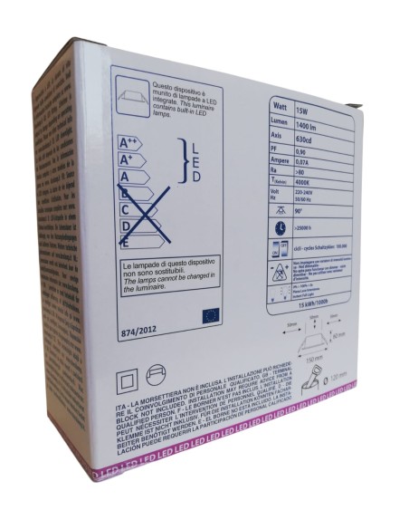 Duralamp d41540 leseli 4 15w 90° 4000k recessed LED spotlight