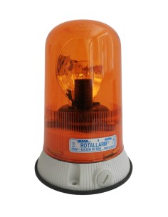 Sirène 63044 clignotante rotative, alarme lumineuse orange 230 V CA 25 W