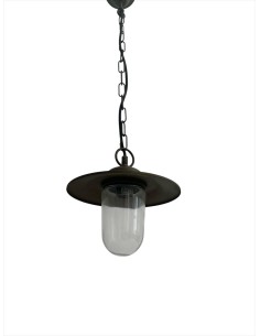 Moretti luce 1362.t.ar  lampada a sospensione ottone anticato ramato vetro trasparente e27 ip44 75w 2