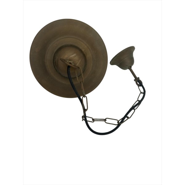 Moretti luce 1362.t.ar  lampada a sospensione ottone anticato ramato vetro trasparente e27 ip44 75w