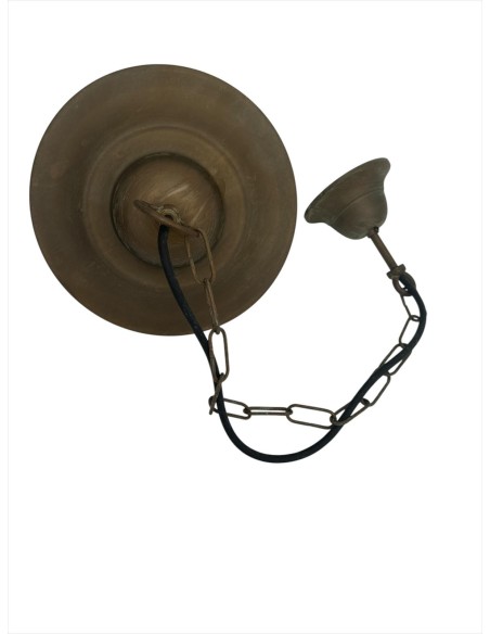 Moretti luce 1362.t.ar  lampada a sospensione ottone anticato ramato vetro trasparente e27 ip44 75w