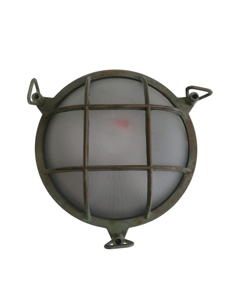 Moretti luce 200.10.ar ceiling light, antique copper brass, opal glass, E27 IP44