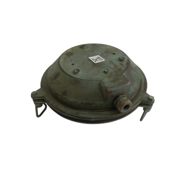 Plafonnier Moretti luce 200.10.ar en laiton cuivré antique, verre opale, E27 IP44