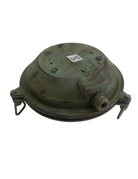 Plafonnier Moretti luce 200.10.ar en laiton cuivré antique, verre opale, E27 IP44