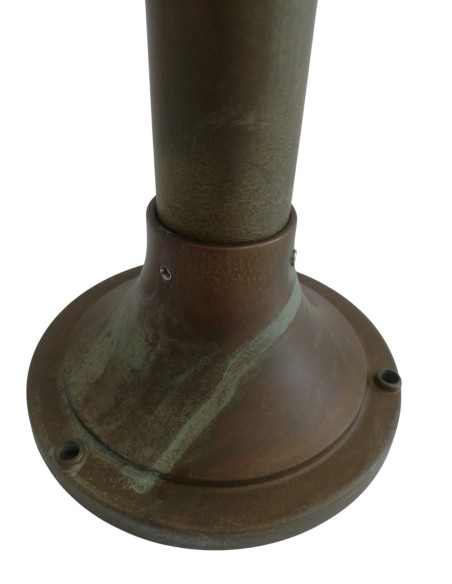 Moretti luce 177.ar lampada a palo h.51 ottone antico ramato vetro trasparente ip43 60w e27