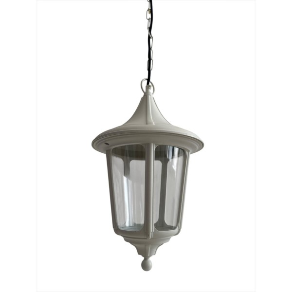 Moretti Luce 202.5 White Pendant Lantern Lamp IP43 E27