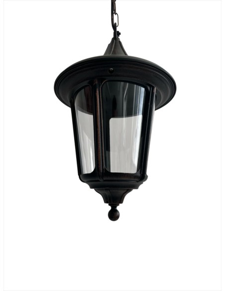 Moretti luce 202.6 lampada lanterna a sospensione nero rame e27 ip43