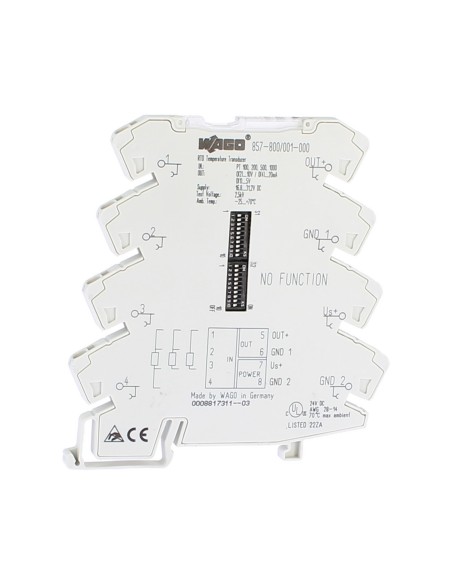 Wago 857-800 Ui Signal Transducer for RTD Sensors Light Gray