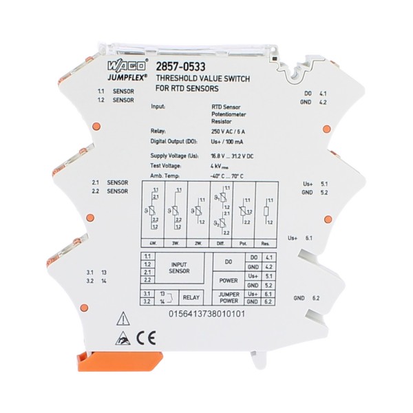 Wago 2857-533 TVS TEMP-RTD 1NO interrupteur pour valeur de seuil