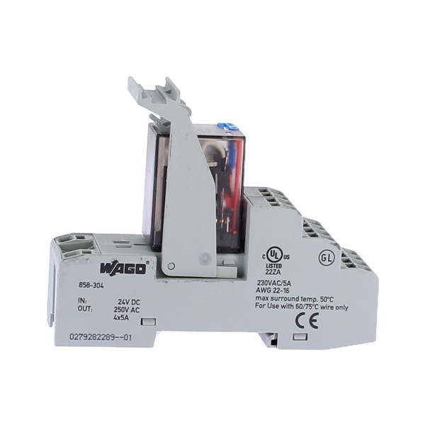 Module relais Wago 858-304 pour rail DIN 24 V CC