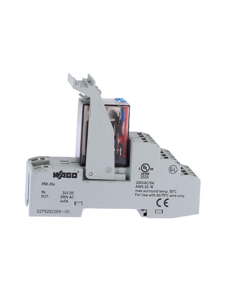 Module relais Wago 858-304 pour rail DIN 24 V CC