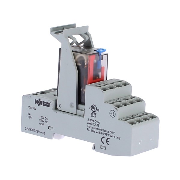 Wago 858-304 Relay Module DIN Rail DC 24V