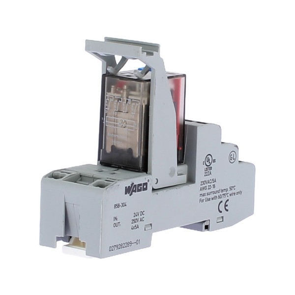 Wago 858-304 Relay Module DIN Rail DC 24V
