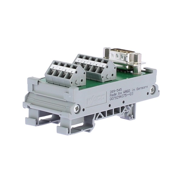 Wago 289-545 IM SUB-D M interface module with 9-pin male D-Sub connector