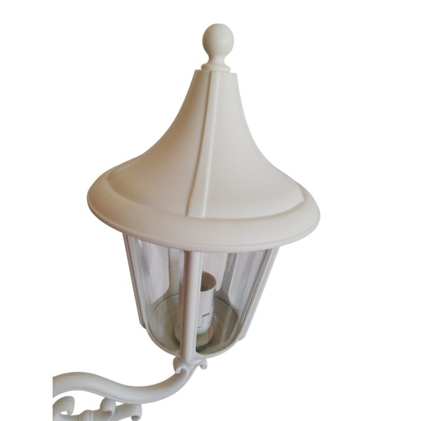 Moretti luce 210.5 applique lanterna bianca a parete e27 ip43