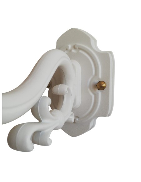 Moretti luce 220.5.O white wall lamp with opal sphere E27 IP43