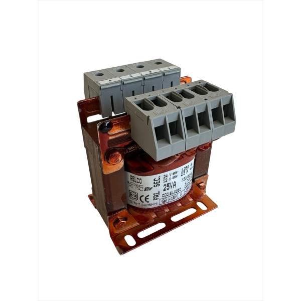 Relco ems2512 transformateur monophasé sûr 25va 230//400v 12//24 sl0250