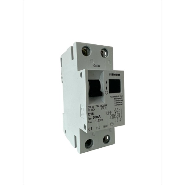 Siemens 5su37470kw16 magnetotermico differenziale 1p+n c 16a 30ma
