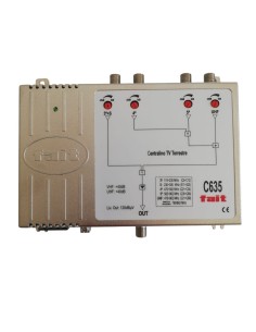 Fte c635 centralino tv amplificatore 4 ingressi 40db / 120dbuv