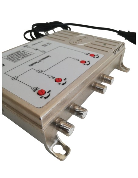 Amplificador de 4 entradas 40db / 120dbuv