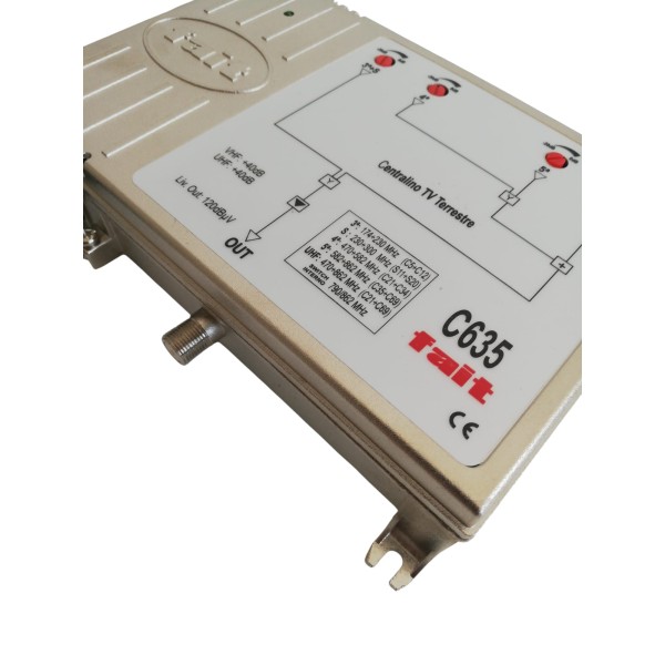 Amplificador de 4 entradas 40db / 120dbuv