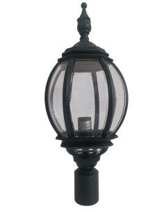 Lampadaire Moretti luce 273b.4 avec fixation sur mât d.60.. - noir/vert IP44 E27