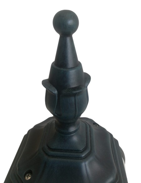 Moretti luce 273b.4 lamppost with d.60.. pole attachment - black/green IP44 E27