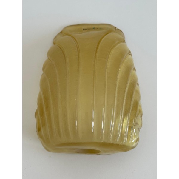 Leucos 648/g Murano two wall lamps gold frame amber glass E27 150w max (display)