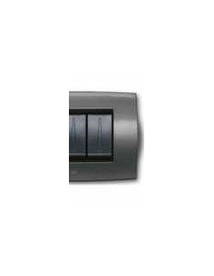 Plaque en technopolymère souple Abb elos, 4 modules, gris volcan