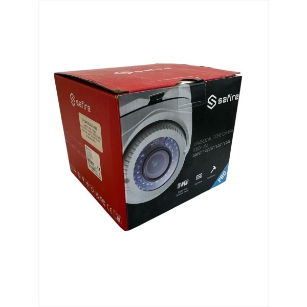 Caméra dôme Safire SF-DM955VI-F4IN1, objectif 8-12 mm, noire