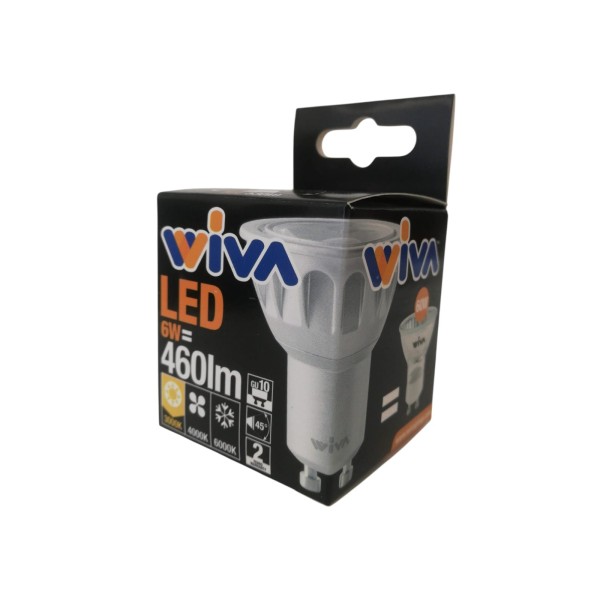 FOCO LED GU10 6W 3K FL SIL