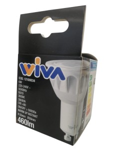 Ampoule LED spot Wiva 12100034 GU10 6W 3000K 2