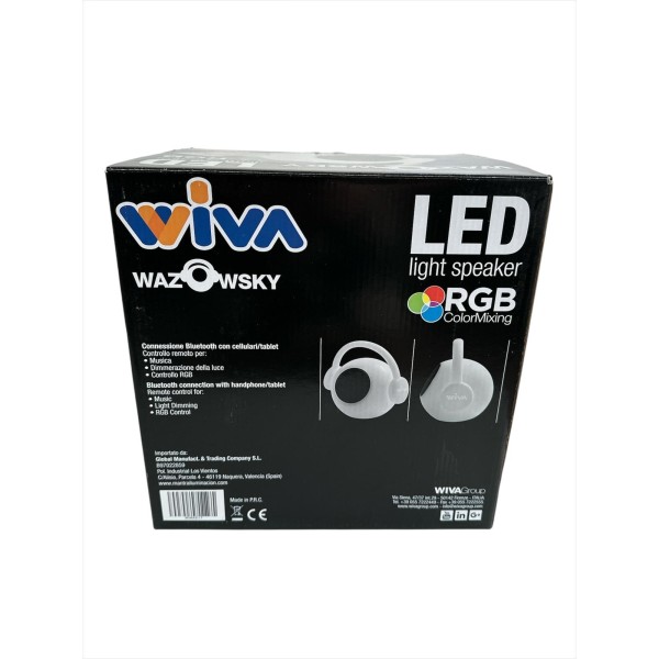 Mantra light speaker rgb con telecomando 10w ip44 bluetooth