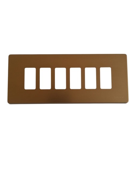 Bticino 506l/6/br magic - 6-slot bronze plate