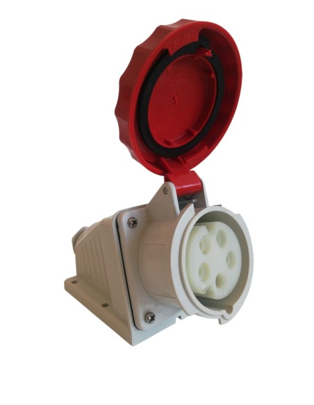 Prise murale 90° IP67 380 V 16 A 3P N T